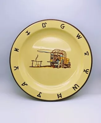 Vtg MONTERREY WESTERN WARE Enamelware Plate Cowboy Chuckwagon 10.25   • $29.96