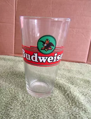 VINTAGE OFFICIAL PRODUCT BUDWEISER BEER GLASS W/ AMERICAN EAGLE LOGO 16 Oz • $17