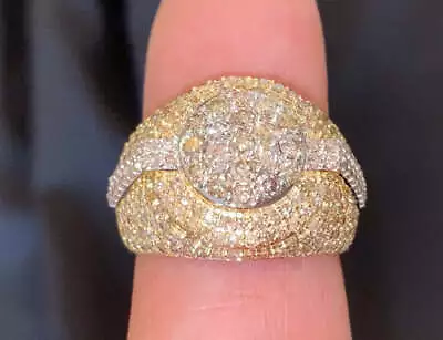 10k Solid Yellow Gold 3.25 Carat Real Diamond Engagement Ring Wedding Pinky Band • $1150