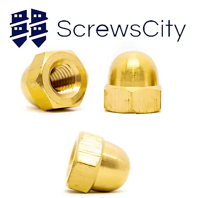 Brass Domed Nuts For Screws Bolts M4 M5 M6 M8 M10  • £1.67