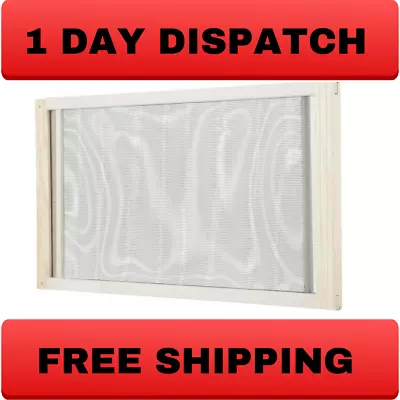 Wood Frame Adjustable Window Screen Clear Insect Mosquito Cat Window Net Mesh • $8.50