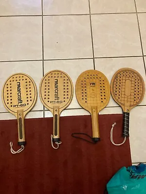 Lot Of 4 Vintage MARCRAFT Paddle Ball Racquet PT-60 • $10