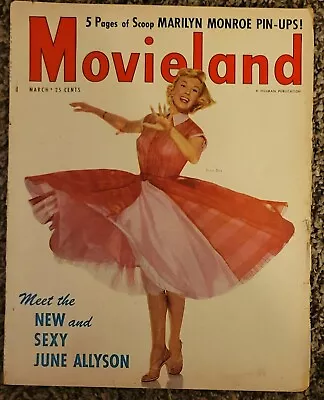 Movieland 1953 5 Marilyn Monroe Pin-up Pages Rita Hayworth Doris Day Cover • $40