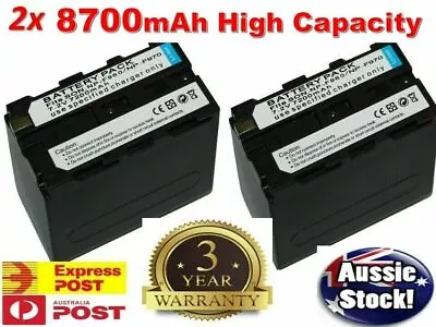 2x 8700mAh NP-F960 Battery For Sony NP-F970 NP-F950 NP-F930 NP-930 + AU Warranty • $49.95