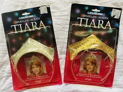 Vintage Miss America Sequins Tiara LOT Sealed NOS 1980s Masquerade Costume Queen • $24.99