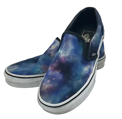 Vans Blue Purple Space Galaxy Slip On Skate Shoes Mens 4.5 Womens 6.0 • £9.65