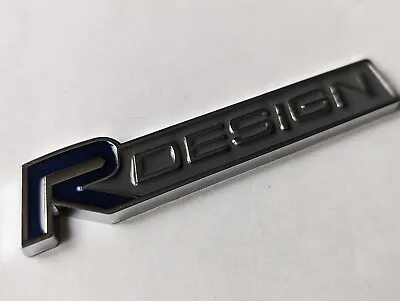 Volvo R-Design Rear Tailgate Badge Blue Metal New • £7.49
