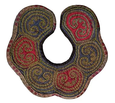 Antique Tribal Chinese Miao People Fine Hand Embroidery Child Costume Neck Bib • $65