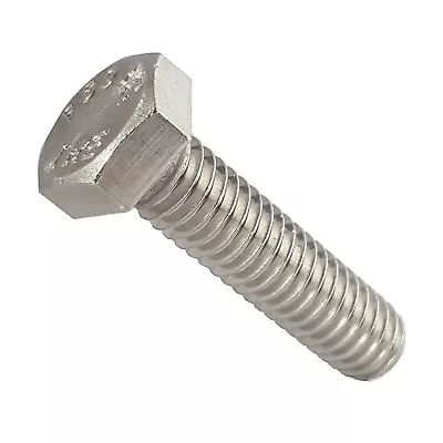 1/4-20 X 1-1/4  Hex Head Bolts Stainless Steel Fully Threaded Qty 25 • $13.15