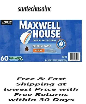 Maxwell House Original Roast Medium Roast K-Cup® Coffee Pods 60 Ct. Box • $23.85