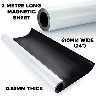 2 Metre Magnetic Sheeting Sign Van 2m X 610mm White Board • £34.99
