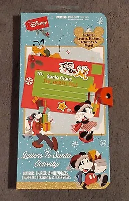 Disney Christmas Holiday Letters To Santa Activity Kit Stickers Mickey Mouse Set • $9.99