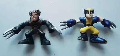 Marvel  Super Hero Squad  Set Of 2  Wolverine Figures By Playskool • £2.99