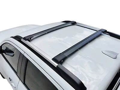 Aerodynamic Alloy Roof Rack Cross Bar For Ford Ranger Wildtrak 2022 - 24 Black • $219.95