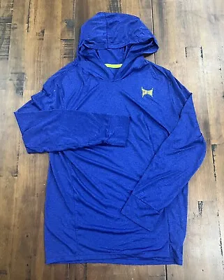 TapOut Hoodie Mens XL Blue Yellow Logo Lightweight Pullover MMA Octagon Gym • $12