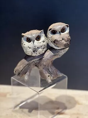 Vintage Shudehill Giftware Resin Owls On Branch Figurine  • $18