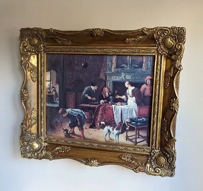 JAN STEEN Discussions Around The Table Framed Vintage Picture  • £39.99