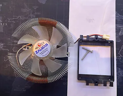 ZALMAN Quiet CPU Cooler Cooling Fan With Bracket And Screws USED • $17.99