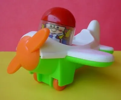 Vintage 1973 1977 Hasbro Weebles Wobble Plane Airplane & Pilot Figure HTF • $29