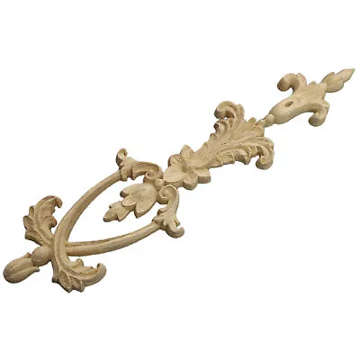 Wood Applique Eye-catching Polished Creative Design Wood Carved Applique Thick • $8.32