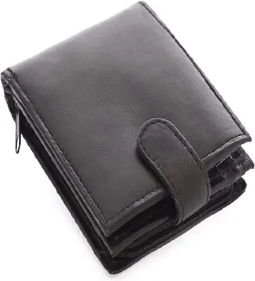 Designer Mens Leather Wallet RFID SAFE Contactless Card Blocking ID Protection • £9.99