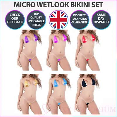 Sexy Womens Lingerie Micro Brief Mini Bikini Tiny G String Swimwear Monokini UK  • £4