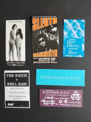 £5 • Buy 6 X 1990s Manchester Club Flyers - South / Sleuth Etc