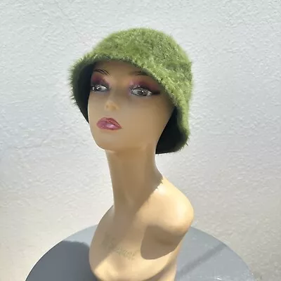 MR. JOHN JR. VINTAGE ITALY Moss Green Fuzzy HAT • $30