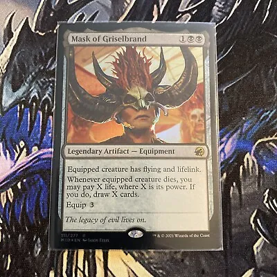 FOIL Mask Of Griselbrand Innistrad: Midnight Hunt NM Black Rare • $2.45