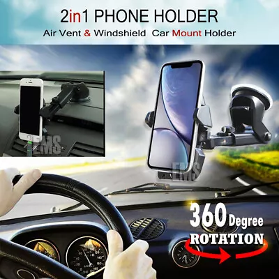 Universal 360° Windshield Car Mount Smart Phone Holder Cradle For GPS Mobile  • $13.49