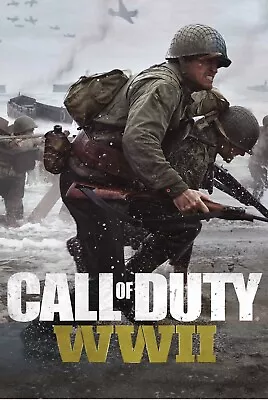 Call Of Duty: WWII World War 2 Game Poster Wall Art - Framed - NEW USA • £9.63