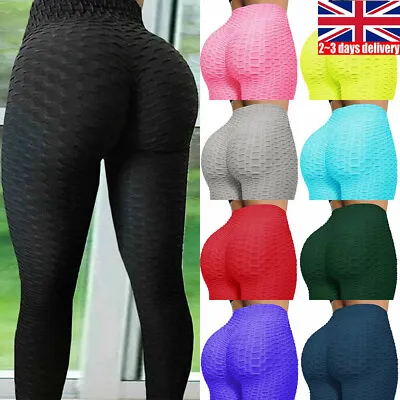 £7.59 • Buy Womens High Waist Yoga Pants Anti-Cellulite Leggings Bum Butt Lift Sports Gym