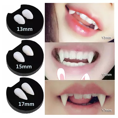 Vampire Teeth Fangs Dentures Props Costume Props Party DIY Halloween Dress Up ~ • £3.99