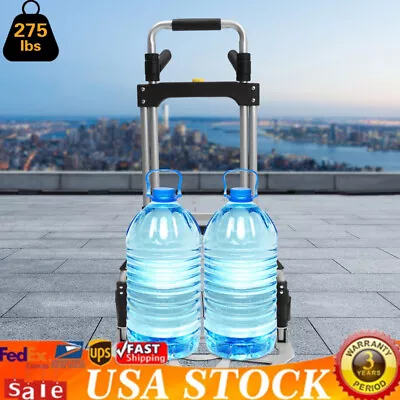 Industrial Folding Hand Truck Dolly Cart Foldable Moving Cart With Wheels 275lbs • $50.20