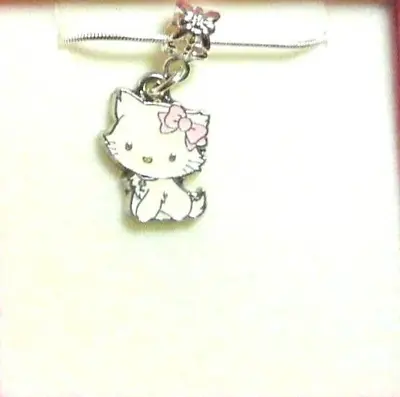 £5.25 • Buy Hello Kitty's Pet Cat Charmmy Charm Necklace 16in Chain Gift In White Gift Box