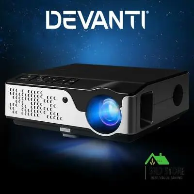 $267.30 • Buy Devanti Video Projector Wifi USB Portable 4000 Lumens HD 1080P Home Theater