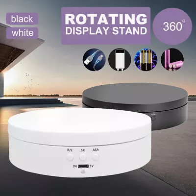 360° Rotating Electric Turntable Display Stand Jewelry Photography Show Holder • $19.49
