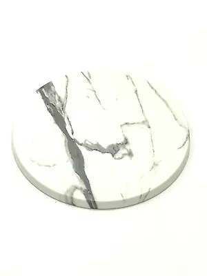 New 60 Cm Round Romeo White Marble Effect Table Top Bistro Table Tops • £44