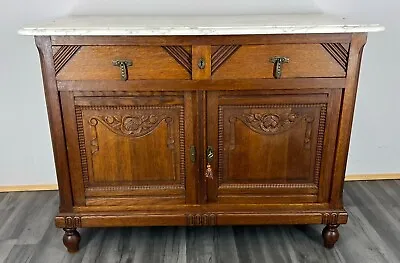 £399 • Buy French Antique Marble  Topped Chest Of Drawers / Sideboard (LOT 2367)