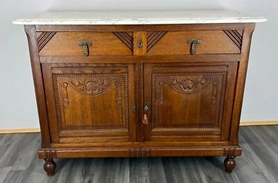 £399 • Buy French Antique Marble  Topped Chest Of Drawers / Sideboard (LOT 2367)