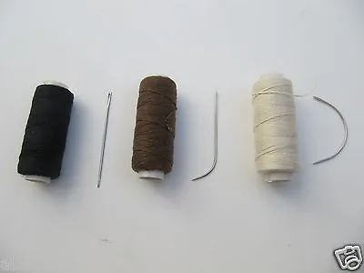 1 Hair Weft Weaving Sewing Thread For Hair Extensions And 1 Sewing Needle  • £2.35