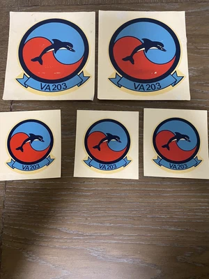 $8 • Buy VA-203 BLUE DOLPHINS A-7 Corsair US NAVY Reserve Attack Squadron Decals