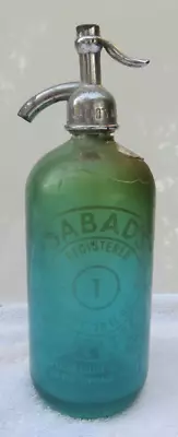 Babad's Miami Seltzer Vintage GREEN BOTTLE- 26oz Scratches On Metal Spout Rare • $48.39