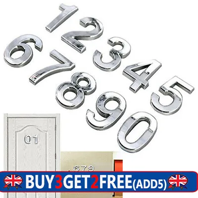 £3.77 • Buy 	0-9 Self-Adhesive Door Reflective Stickers House Address Sign Mailbox Numbers