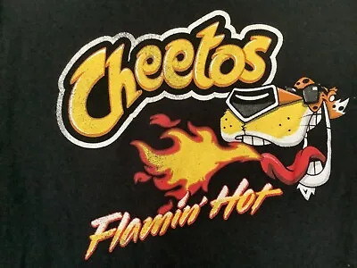 Frito Lay CHEETOS Retro Flaming Hot Black T-shirt Mens Sz XL • $14.88