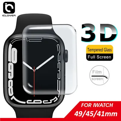 3D Tempered Glass Screen Protector Fr Apple Watch Series 9 8 7 6 5 40 41 44 45mm • $7.99