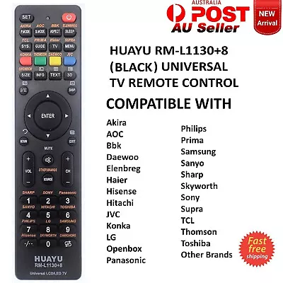 QT-112 Universal LCD/LED/HD/3D TV Remote For Panasonic/Samsung/TCL/PHILIPS • $12.99