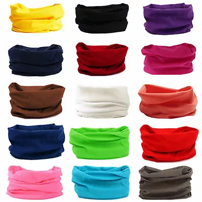 Face Mask Balaclava Scarf Bandana Cycling Biker Neck Warmer Tube Snood Multi Use • £3.79