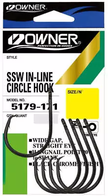 Owner 5179 SSW In Line Circle Fishing Hook - Choose Size BRAND NEW @ EBay Fishin • $12.99