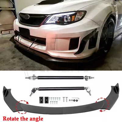 For Subaru WRX STI BRZ Impreza GC8 G3 V1 Carbon Fiber Look Front Lip +Strut Rods • $124.09